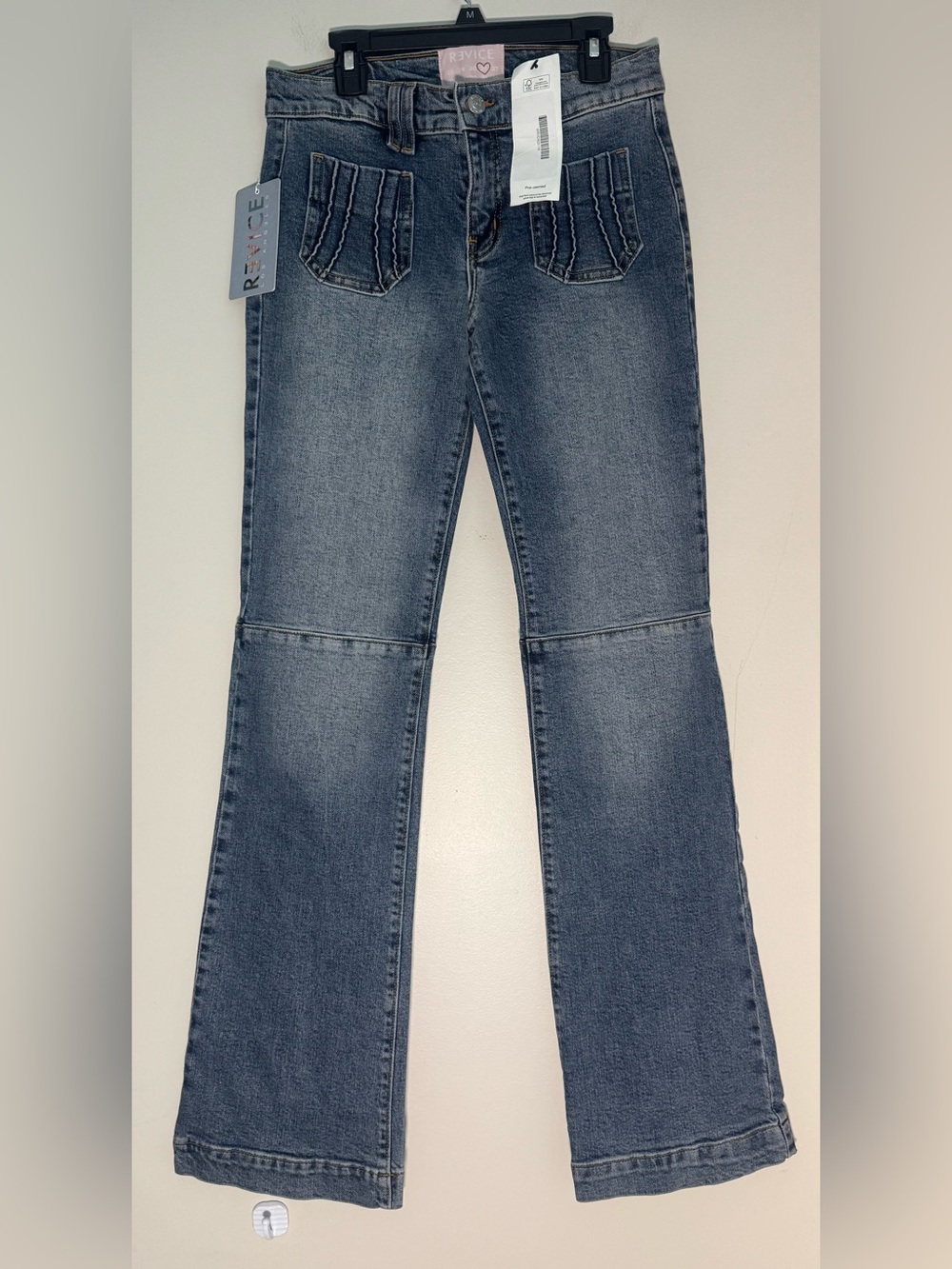REVICE Women's Medium Blue Flared Jeans
